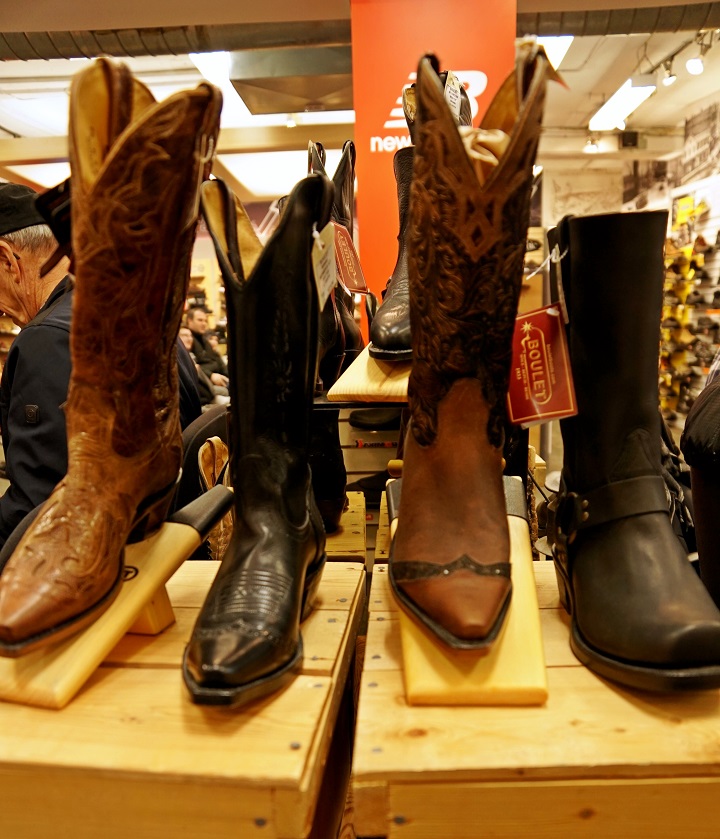 Winnipeg Style, Canadian Footwear, cowboy leather Boulet boots